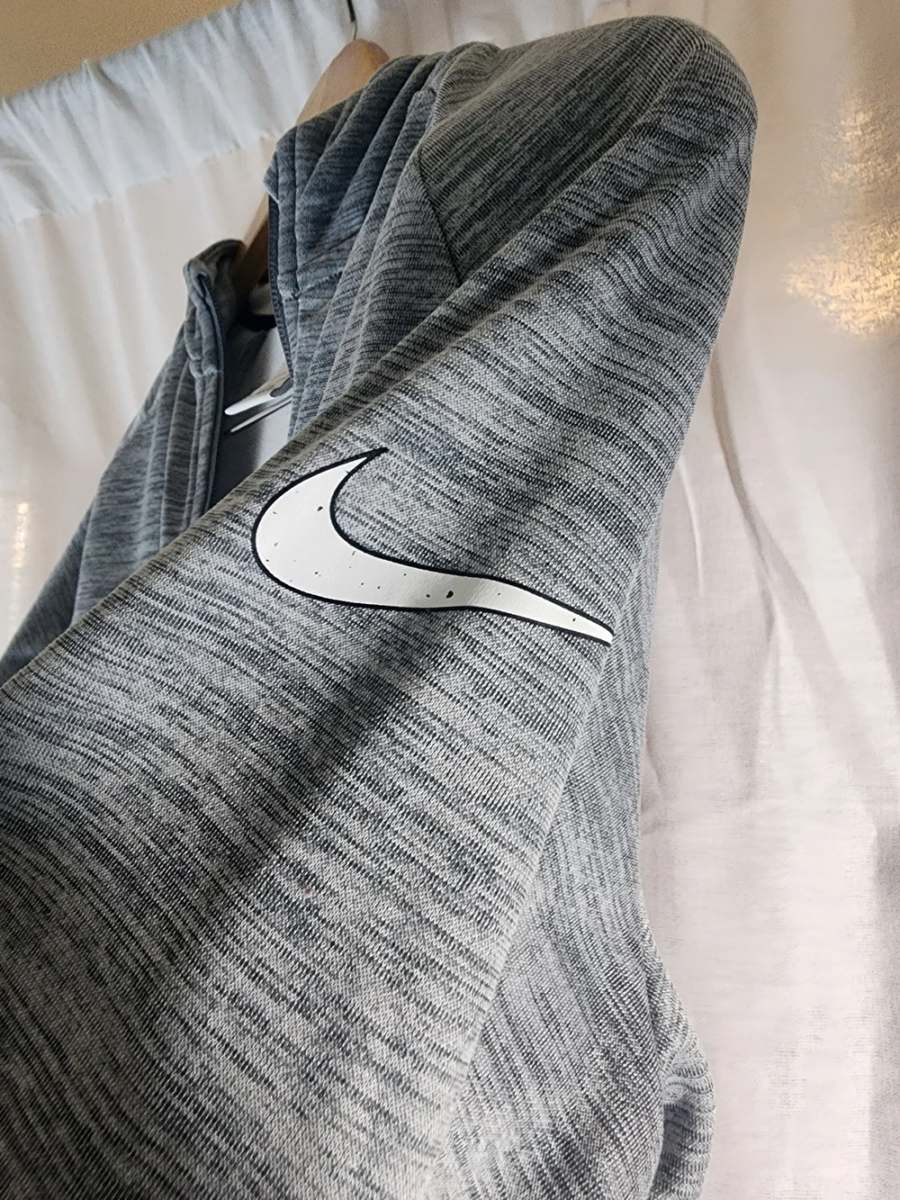 Nike Boy's Light Gray Full-Zip Hoodie Jacket L